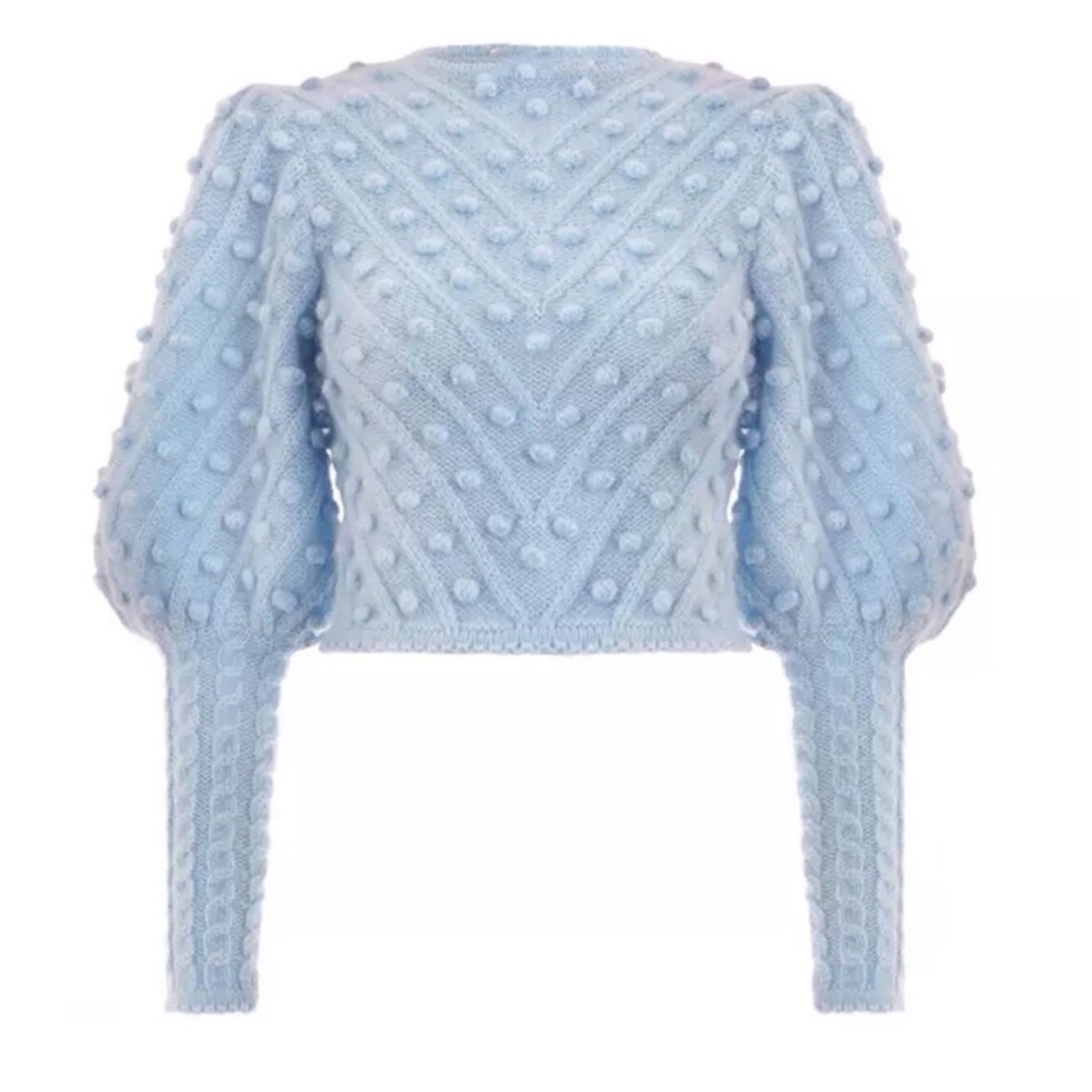 The Linetall Puff Sleeve Textured Sweater - Picture 6 of 7